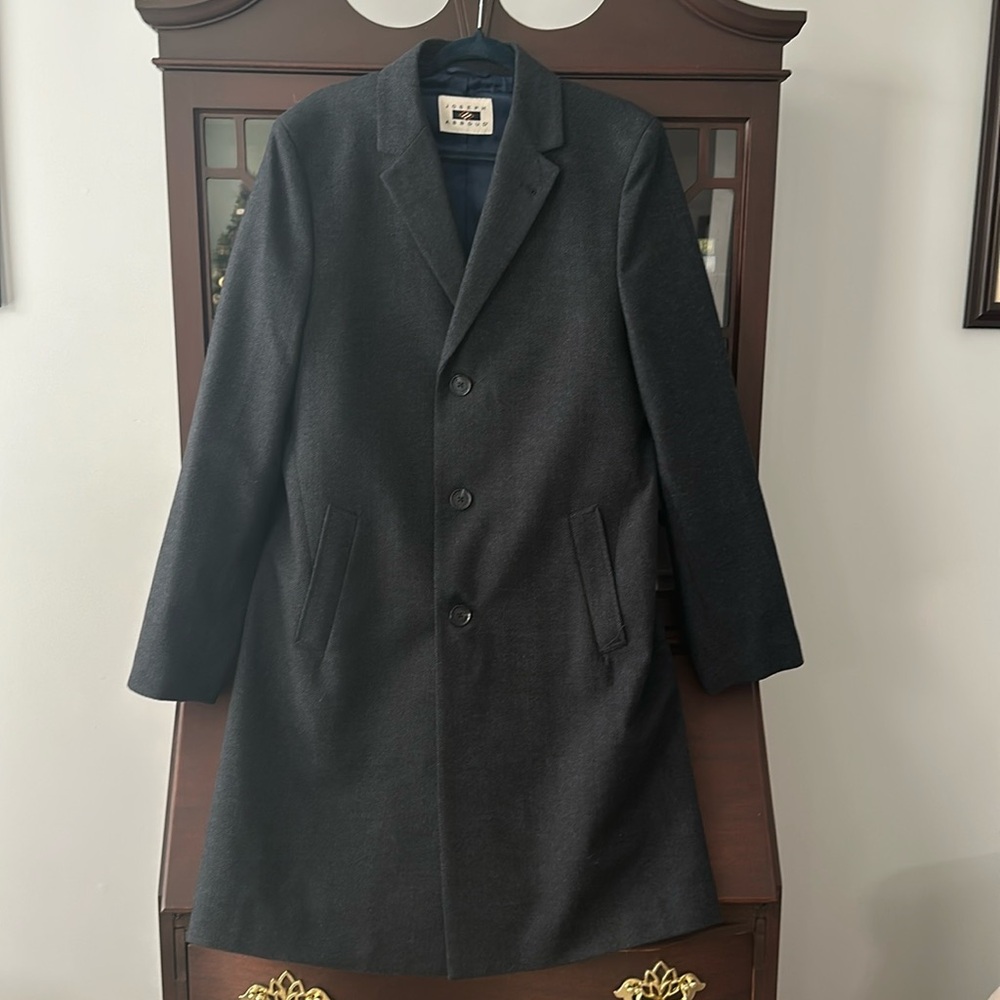 Dark blue wool blend pea coat 40L
